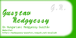 gusztav medgyessy business card