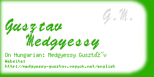 gusztav medgyessy business card